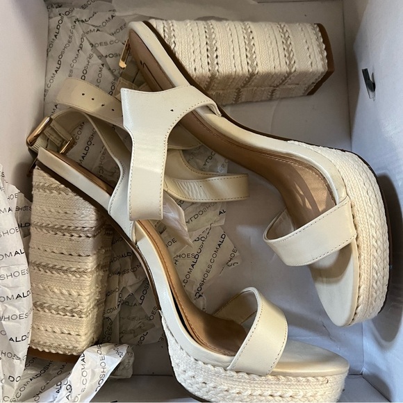 Aldo Cream White Strap Heels Joann - Picture 3 of 6